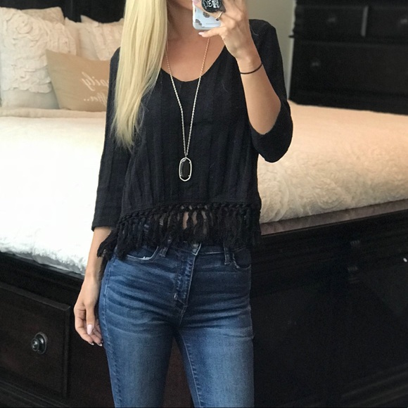 Anthropologie Eri & Ali Tassel Top - Picture 4 of 7